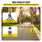 2pcs 6 Feet Rubber Driveway Modular Heavy Duty Speed 185 x 31 x 5.5 cm Cable Protector Ramp for Garage Gravel Roads Asphalt Concrete, 2Pack-6Ft-Speed Bump