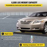 VEVOR Rubber Cable Guard, 3-Channel, 2 x 2.3 in - Durable Cord Protection Ramp for Driveways, 6600 lbs Capacity