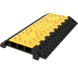 VEVOR Rubber Cable Guard, 3-Channel, 2 x 2.3 in - Durable Cord Protection Ramp for Driveways, 6600 lbs Capacity - Extra Image