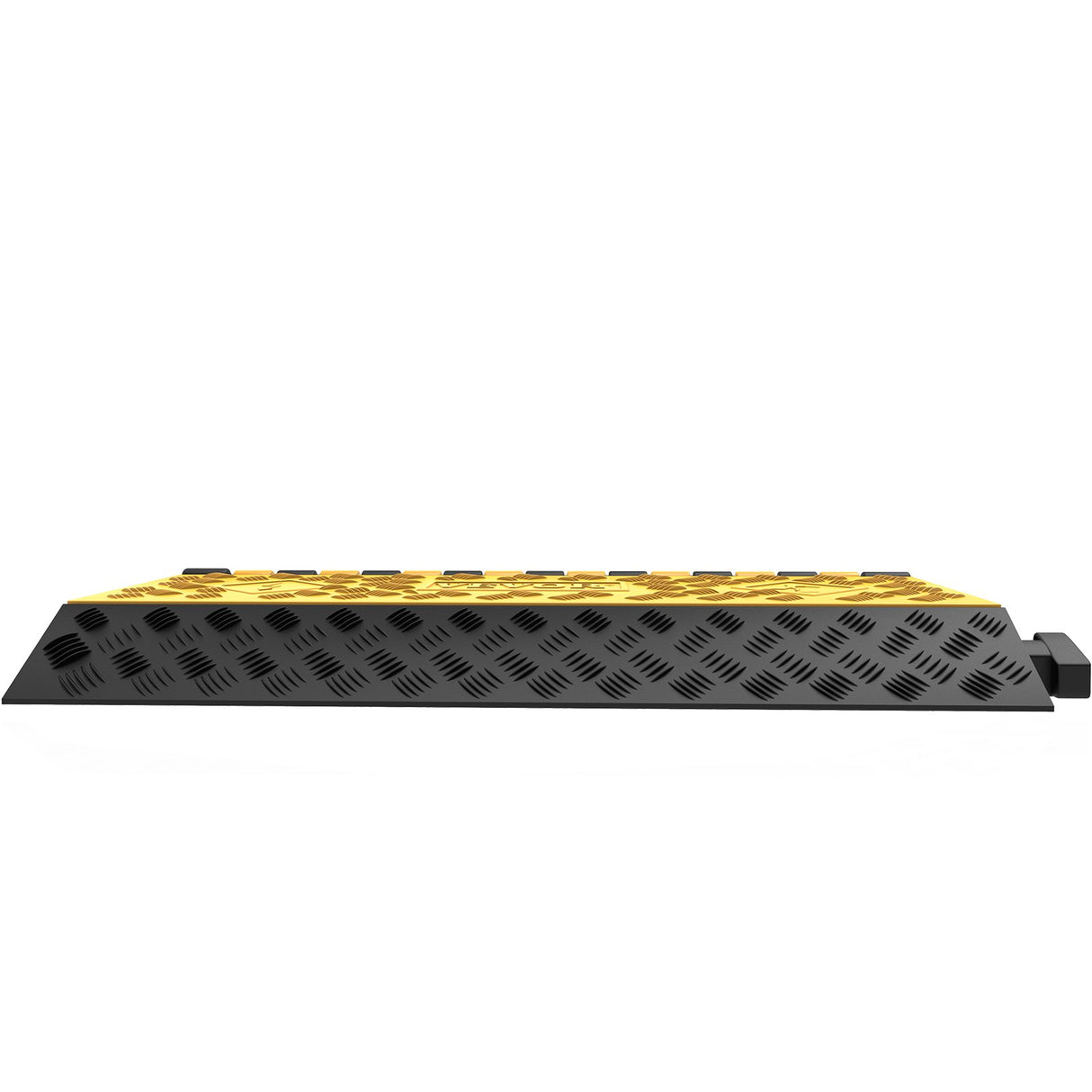 VEVOR Rubber Cable Guard, 3-Channel, 2 x 2.3 in - Durable Cord Protection Ramp for Driveways, 6600 lbs Capacity