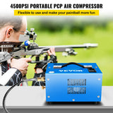 VEVOR PCP Air Compressor Scuba Compressor 4500PSI Manual-Stop 12V/220V w/Adapter - Front View