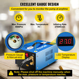 VEVOR PCP Air Compressor Scuba Compressor 4500PSI Manual-Stop 12V/220V w/Adapter - 45-Degree Angle