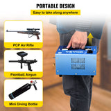 VEVOR PCP Air Compressor Scuba Compressor 4500PSI Manual-Stop 12V/220V w/Adapter - Rear View