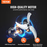 VEVOR Drum Fan 24 Inch High Velocity Industrial Use 3-Speed 8600CFM for Warehouse - Front View