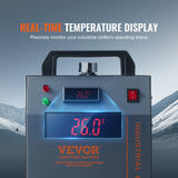 VEVOR Industrial Water Chiller, CW-3000, 80W Air-Cooled Industrial Water Cooler Cooling System with 12 L Water Tank Capacity 12 L/min Maximum Flow Rate, for Laser Engraving Machine Cooling Machine - 45-Degree Angle