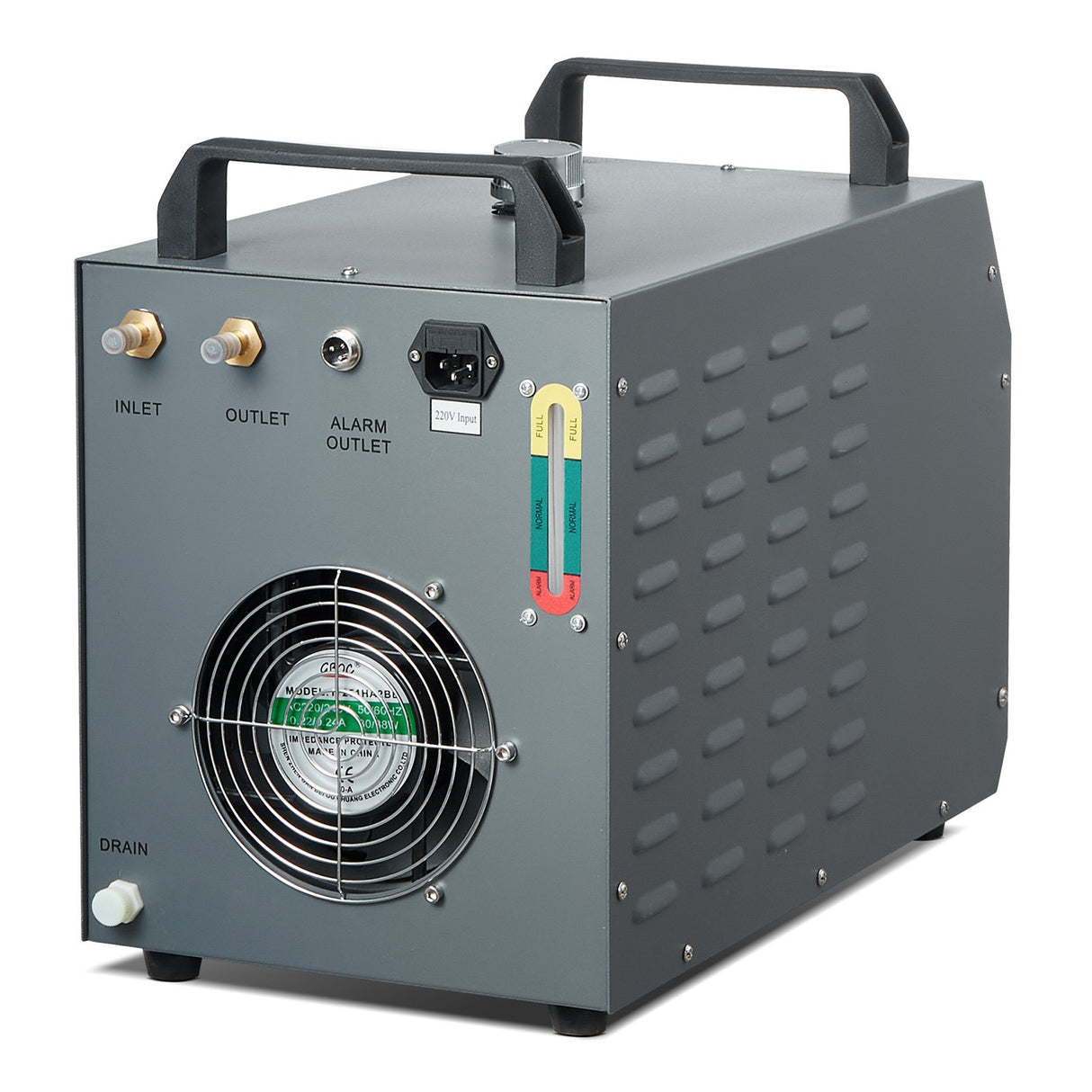 VEVOR Industrial Water Chiller, CW-3000(PRO), 150W Air-Cooled Industrial Water Cooler Cooling System with 12L Water Tank Capacity 18 L/min Max Flow
