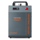 VEVOR Industrial Water Chiller, CW-5202, Industrial Water Cooler Cooling System with Built-in Compressor 7L Water Tank Capacity 18 L/min Max Flow Rate, for CO2 Laser Engraving Machine Cooling Machine