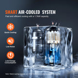 VEVOR Industrial Water Chiller, CW-5200, Industrial Water Cooler Cooling System with Built-in Compressor 7L Water Tank Capacity 13 L/min Max Flow Rate, for CO2 Laser Engraving Machine Cooling Machine - Side View