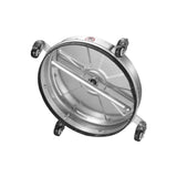 VEVOR 18" Pressure Washer Surface Cleaner w/ Wheels, Stainless Steel Concrete Cleaner 4000 Max PSI , 1/4" Quick-Connect Connector w/ 2 Extension Wand,