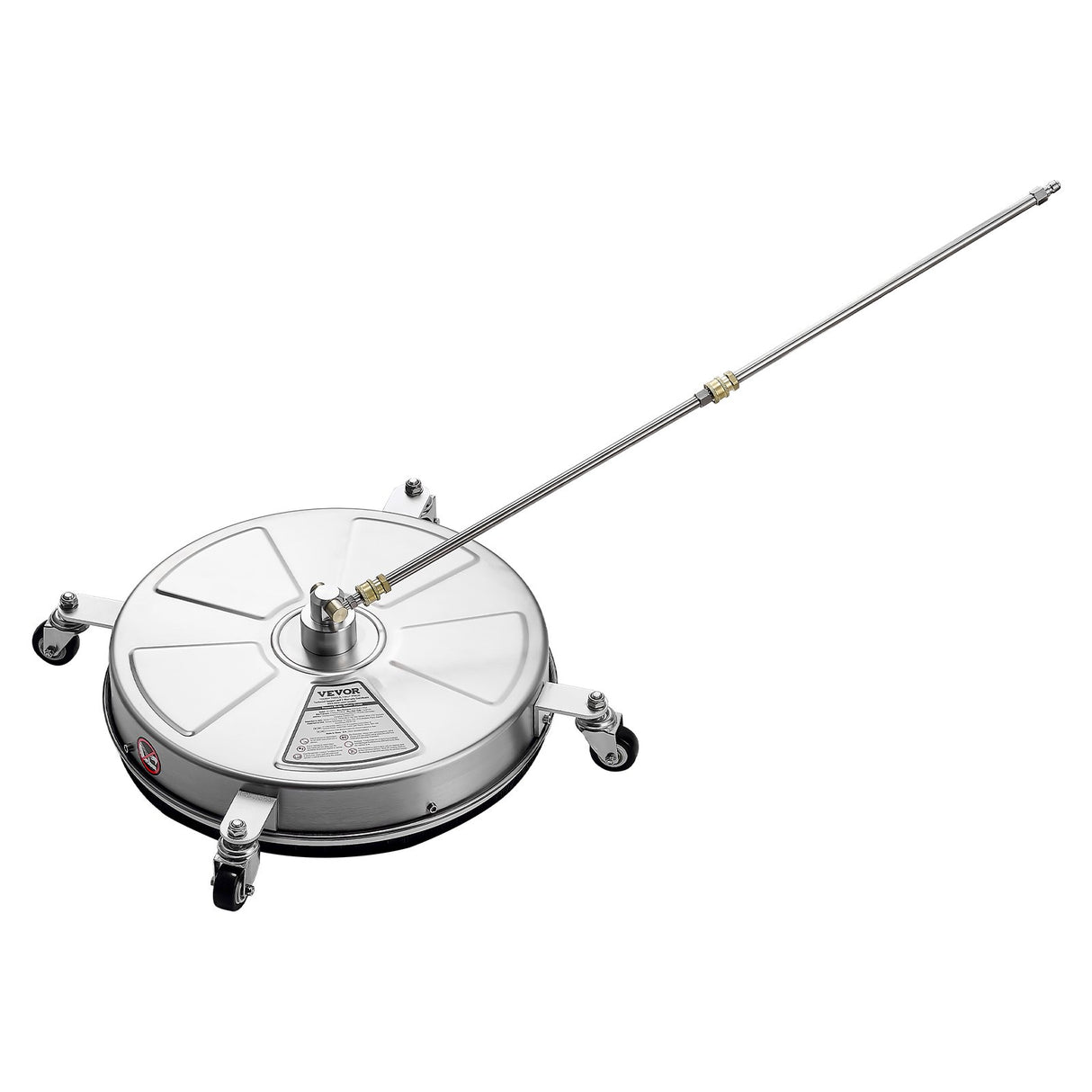 VEVOR 18" Pressure Washer Surface Cleaner 4 Wheels 4000 Max PSI 2 Extended Wands