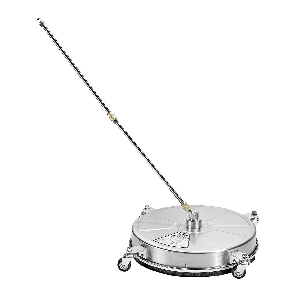 VEVOR 18" Pressure Washer Surface Cleaner 4 Wheels 4000 Max PSI 2 Extended Wands