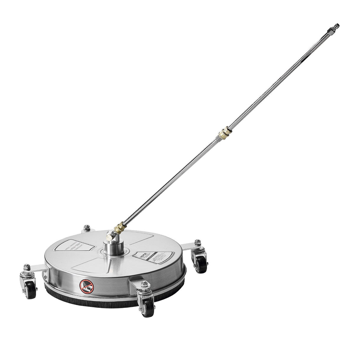 VEVOR 15" Pressure Washer Surface Cleaner 4 Wheels 4000 Max PSI 2 Extended Wands