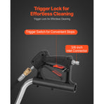 24" Pressure Washer Surface Cleaner, Stainless Steel Pressure Washer Attachments with 4 Wheels, 4000 Max PSI,, image 3