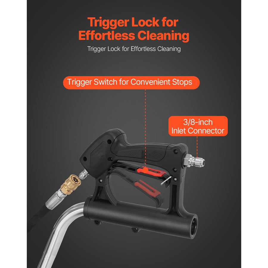 24" Pressure Washer Surface Cleaner, Stainless Steel Pressure Washer Attachments with 4 Wheels, 4000 Max PSI,, image 3