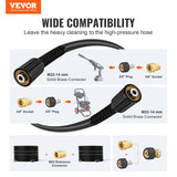 VEVOR Pressure Washer Hose, 100FT, 1/4" Kink Free M22-14mm Brass Thread Replacement For Most Brand Pressure Washers, 3/4'' Bending Radius, 4200 PSI