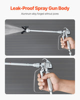 VEVOR Airless Paint Spray Gun and Hose Kit 3600PSI with Extension Rods Filters - Side View