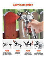 VEVOR Airless Paint Spray Gun 3600PSI High Pressure Airless Spray Gun 517 Tip