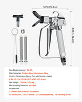VEVOR Airless Paint Spray Gun 3600PSI High Pressure Airless Spray Gun 517 Tip - Close-Up Angle