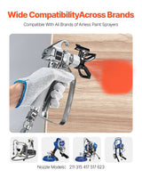 VEVOR Airless Paint Spray Gun 3600PSI High Pressure Airless Spray Gun with 5Tips - Front View