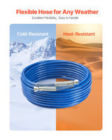 VEVOR 50ft Airless Paint Sprayer Hose 1/4 in Universal Airless Paint Spray Hose - Top-Down View