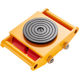 VEVOR Machinery Skate Dolly Machinery Mover 13200lbs/6T Carbon Steel 4 PU Wheels - Low Angle