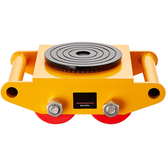 4PCS Machinery Skate Dolly, 17637LBS/8T Industrial Machinery Mover, Heavy Duty Carbon Steel Machinery Moving Skate with 4 PU Wheels and 360° Rotation Non-Slip Cap for Warehouse Workshop Factory