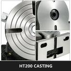 Rotary Table 8Inch Horizontal Vertical HV8 Precision 3MT Milling Drilling Machine Vernier Reading Milling Drilling Boring