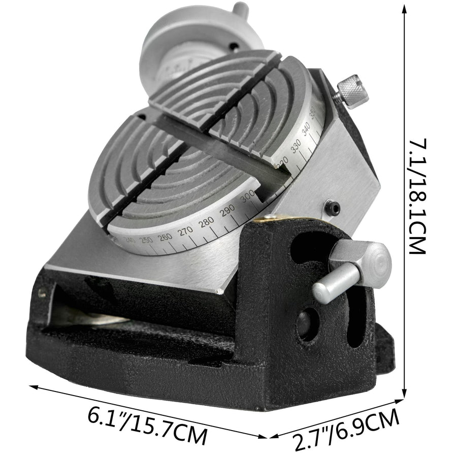 Rotary Table 4 INCH/100 MM Horizontal Vertical Rotary Table 4-Slot Rotary Table for Milling Machine MT-2 Rotary Table for Milling 360 Degrees Precision Rotary Table for Milling Drilling Vise