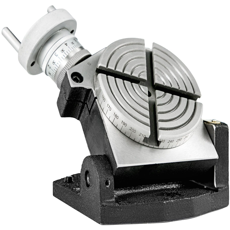 Rotary Table 4 INCH/100 MM Horizontal Vertical Rotary Table 4-Slot Rotary Table for Milling Machine MT-2 Rotary Table for Milling 360 Degrees Precision Rotary Table for Milling Drilling Vise