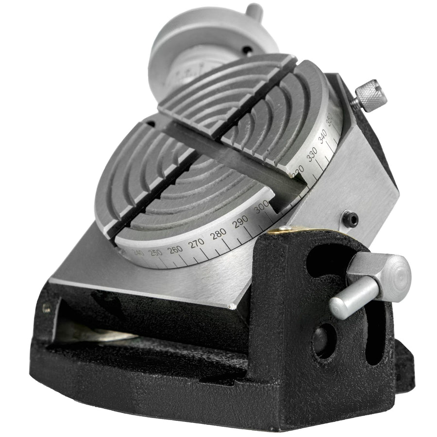 Rotary Table 4 INCH/100 MM Horizontal Vertical Rotary Table 4-Slot Rotary Table for Milling Machine MT-2 Rotary Table for Milling 360 Degrees Precision Rotary Table for Milling Drilling Vise