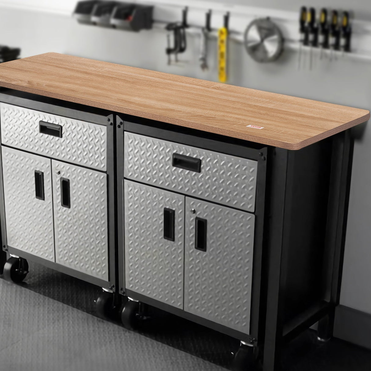 VEVOR Table Top, 63" x 31.5" x 1", 220.5 lbs Load Capacity, Universal One-Piece Particle Board Desktop for Height Adjustable Electric Standing Desk