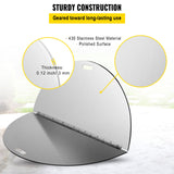 VEVOR Fire Pit Lid Round 40 Inch Foldable Fire Pit Ring Snuff Cover 430 Stainless Steel Fire Pit Spark Screen Cover 3mm Thickness - Side View