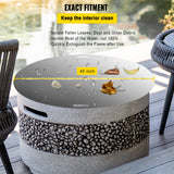 VEVOR Fire Pit Lid Round 40 Inch Foldable Fire Pit Ring Snuff Cover 430 Stainless Steel Fire Pit Spark Screen Cover 3mm Thickness - Top-Down View