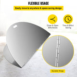 VEVOR Fire Pit Lid Round 40 Inch Foldable Fire Pit Ring Snuff Cover 430 Stainless Steel Fire Pit Spark Screen Cover 3mm Thickness - 45-Degree Angle