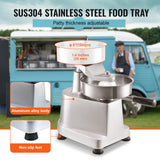 Commercial Burger Patty Maker, 150mm Hamburger Beef Patty Maker, Heavy Duty Food-Grade Stainless Steel Bowl Burger Press Machine, Kitchen Meat Forming Processor with 1000 Pcs Patty Papers