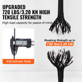 VEVOR Braided Nylon Rope, 5 mm x 304.8 m, 32 Strands, 3.20kN Breaking Strength Outdoor Climbing Rope, Arborist Tree Climbing Rigging Rope Ideal for