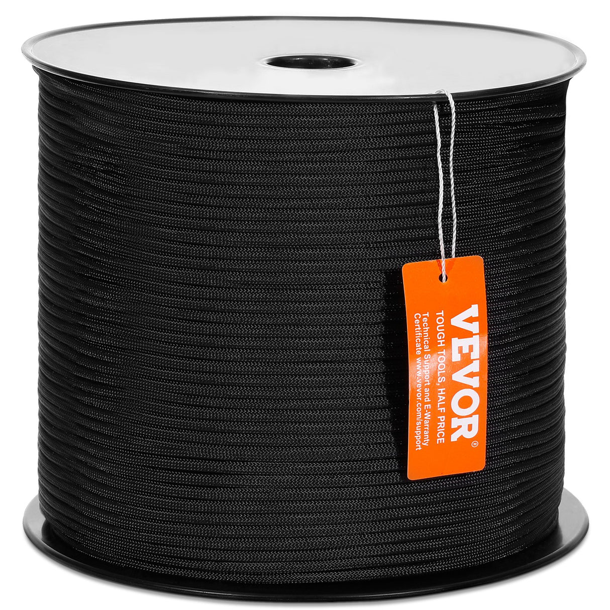 VEVOR Braided Nylon Rope, 5 mm x 304.8 m, 32 Strands, 3.20kN Breaking Strength Outdoor Climbing Rope, Arborist Tree Climbing Rigging Rope Ideal for