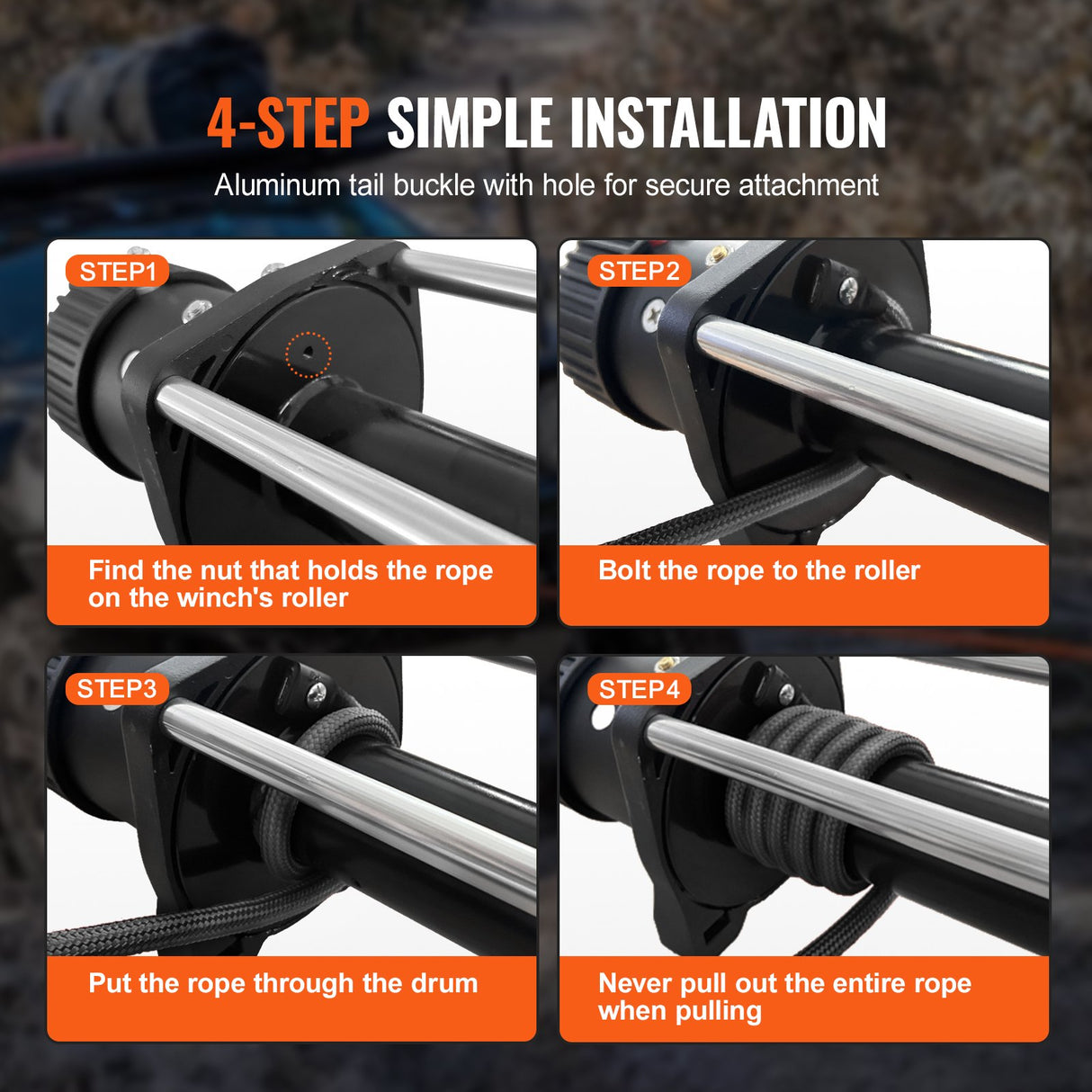 VEVOR Synthetic Winch Rope, 12.7 mm x 28 m, 142.3 kN, Synthetic Winch Line Cable Rope with Protective Sleeve + Forged Winch Hook + Pull Strap, Universal Fit for SUV, Large Off-Road Vehicle, Truck