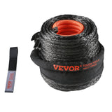 VEVOR Synthetic Winch Rope, 12.7 mm x 28 m, 142.3 kN, Synthetic Winch Line Cable Rope with Protective Sleeve + Forged Winch Hook + Pull Strap, Universal Fit for SUV, Large Off-Road Vehicle, Truck - Extra Image