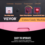 VEVOR Commercial Cotton Candy Machine with Cart Sugar Floss Maker 1000W Party - Side View