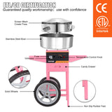 VEVOR Commercial Cotton Candy Machine with Cart Sugar Floss Maker 1000W Party - Top-Down View