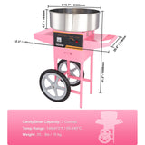 VEVOR Commercial Cotton Candy Machine with Cart Sugar Floss Maker 1000W Party - Close-Up Angle