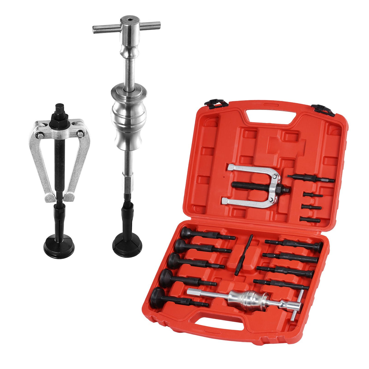 VEVOR Blind Hole Collet Bearing Race and Seal Puller Extractor Kit, Slide Hammer Pilot Insert Inner Internal Bearing Removal Tool Set, 10 Adjustable