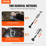 VEVOR Blind Hole Collet Bearing Race and Seal Puller Extractor Kit, Slide Hammer Pilot Insert Inner Internal Bearing Removal Tool Set, 10 Adjustable