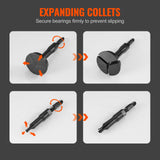 VEVOR Blind Hole Collet Bearing Race and Seal Puller Extractor Kit, Slide Hammer Pilot Insert Inner Internal Bearing Removal Tool Set, 10 Adjustable Collects and Counterstay, 16 PCS - Side View