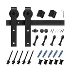 1830 mm Sliding Barn Door Hardware Kit for Single Sliding Barn Door Black
