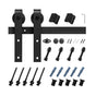 1830 mm Sliding Barn Door Hardware Kit for Single Sliding Barn Door Black