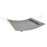 VEVOR Double Quilted Fabric Hammock, 12 FT Double Hammock with Hardwood Spreader Bars, 2 Person Quilted Hammock with Detachable Pillow and Chains for Camping Outdoor Patio Yard Beach, 480 lbs Capacity - Extra Image