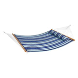VEVOR Double Quilted Fabric Hammock, 12 FT Double Hammock with Hardwood Spreader Bars, 2 Person Quilted Hammock with Detachable Pillow and Chains for Camping Outdoor Patio Yard Beach, 480 lbs Capacity - Extra Image