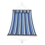 VEVOR Double Quilted Fabric Hammock, 12 FT Double Hammock with Hardwood Spreader Bars, 2 Person Quilted Hammock with Detachable Pillow and Chains for Camping Outdoor Patio Yard Beach, 480 lbs Capacity - Extra Image